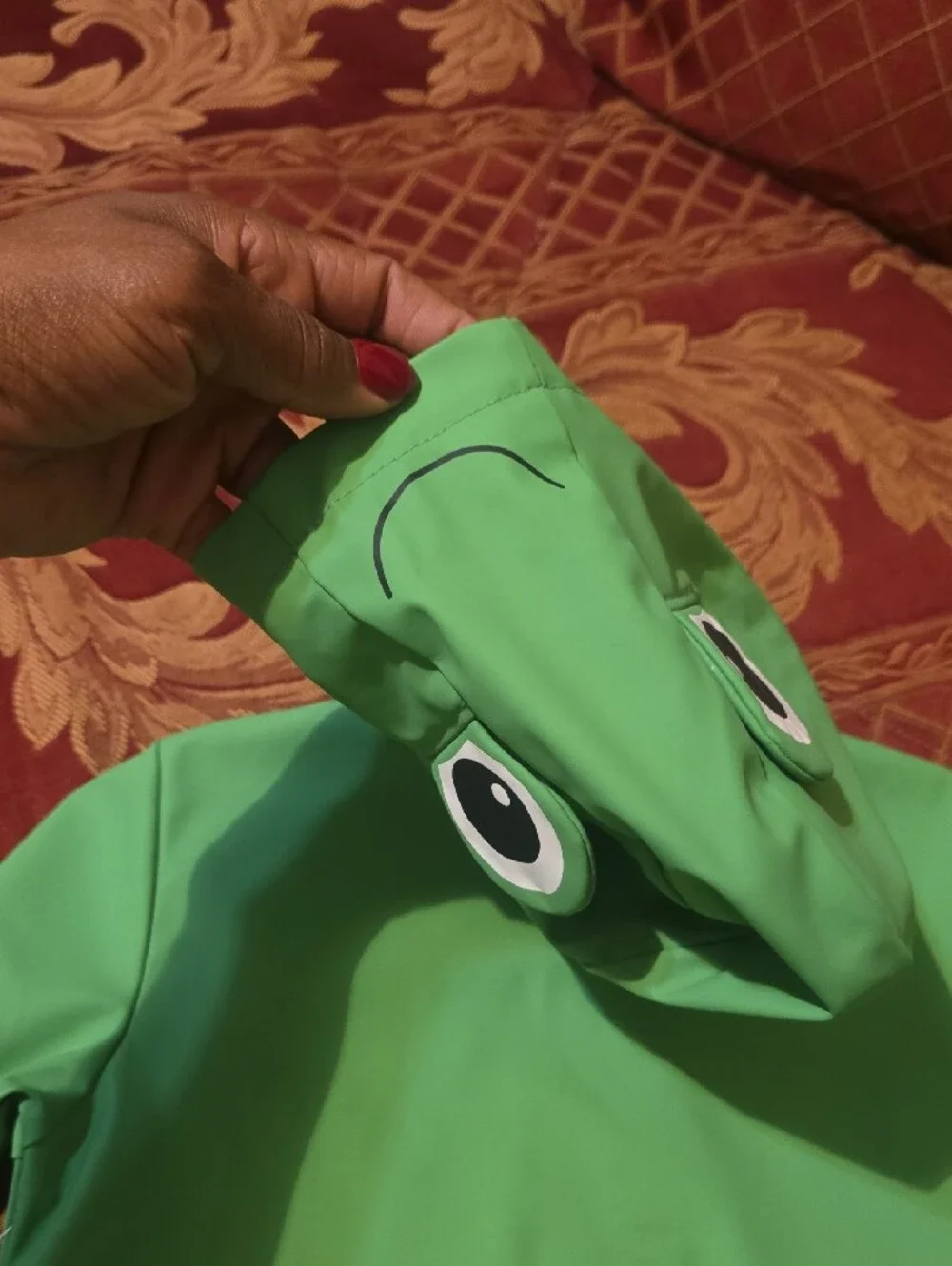 Old Navy Green Kids Raincoat with Frog Hood - [12-18 Months]